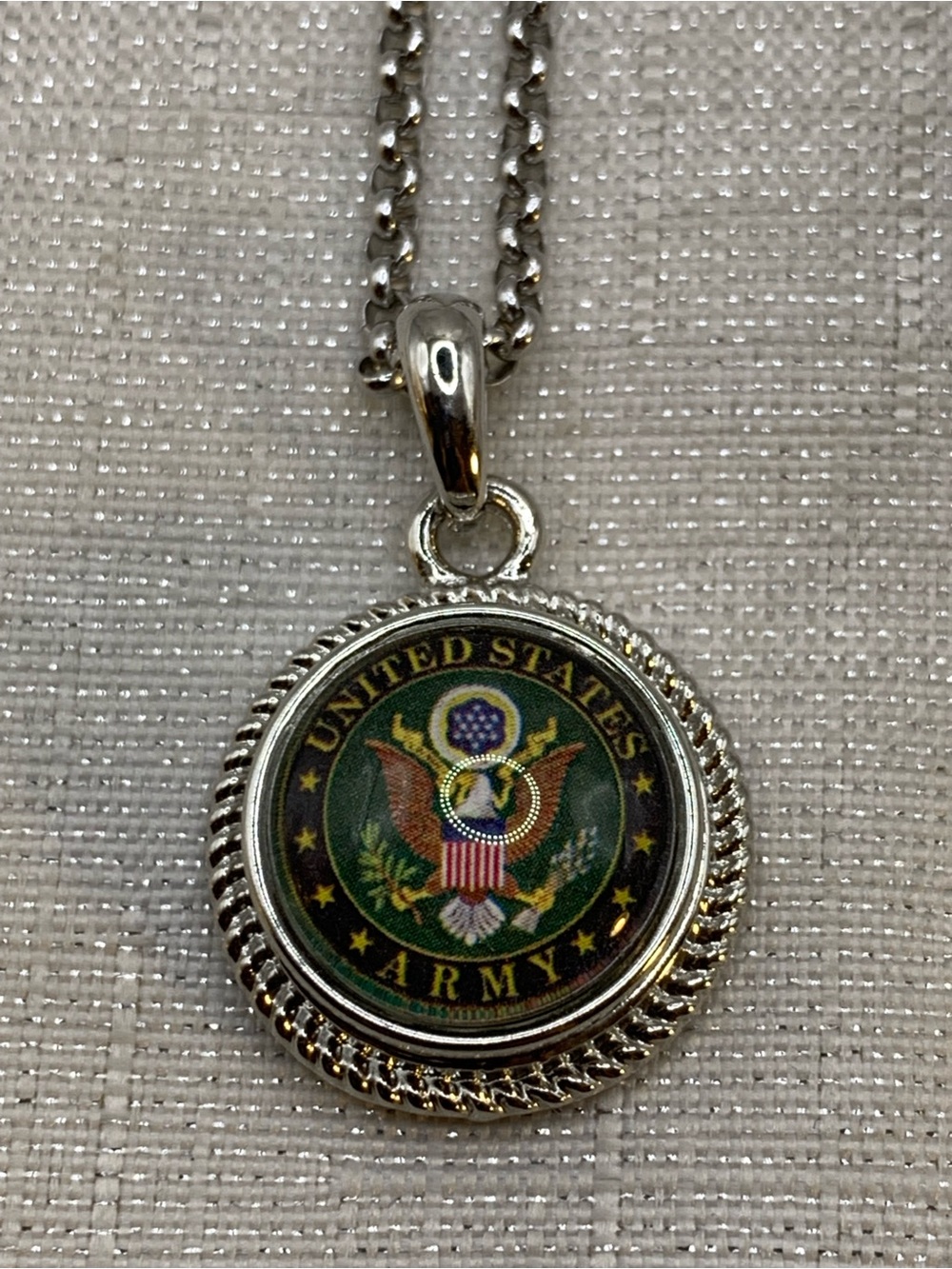 ARMY - Classic Circle Snap Button Charm Necklace - 18mm/20mm